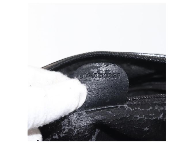 Borsa a mano GUCCI in pelle nera e oro Auth 144139 Nero D'oro - vista 21