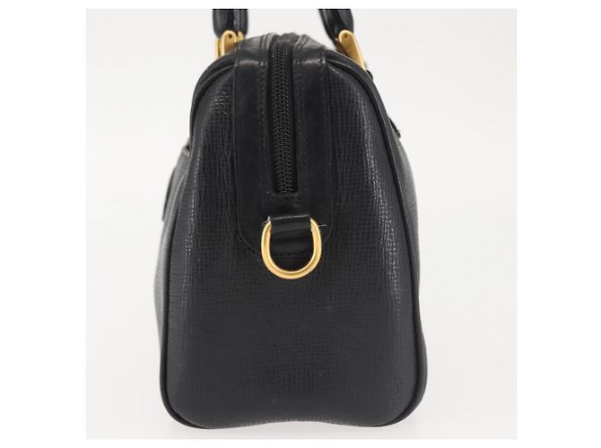 Borsa a mano GUCCI in pelle nera e oro Auth 144139 Nero D'oro - vista 4