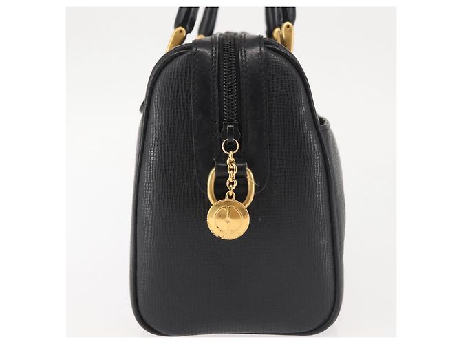 Borsa a mano GUCCI in pelle nera e oro Auth 144139 Nero D'oro - vista 5