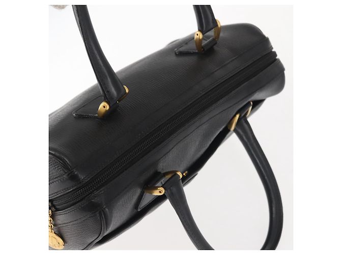 Borsa a mano GUCCI in pelle nera e oro Auth 144139 Nero D'oro - vista 6