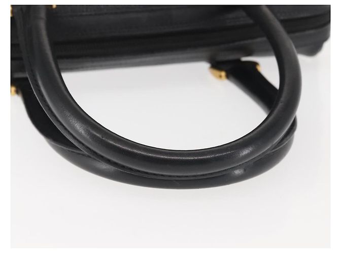 Borsa a mano GUCCI in pelle nera e oro Auth 144139 Nero D'oro - vista 7