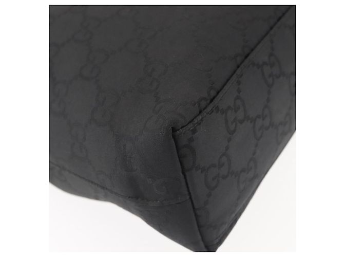 Borsa Tote GG Canvas Gucci Nera 001 3102 Auth 142519 Nero - vista 11