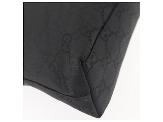 Borsa Tote GG Canvas Gucci Nera 001 3102 Auth 142519 Nero - vista 13