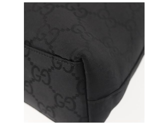 Borsa Tote GG Canvas Gucci Nera 001 3102 Auth 142519 Nero - vista 14