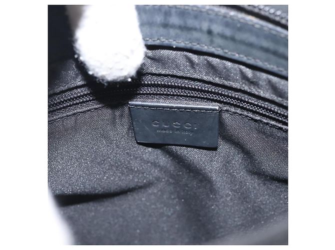 Borsa Tote GG Canvas Gucci Nera 001 3102 Auth 142519 Nero - vista 16