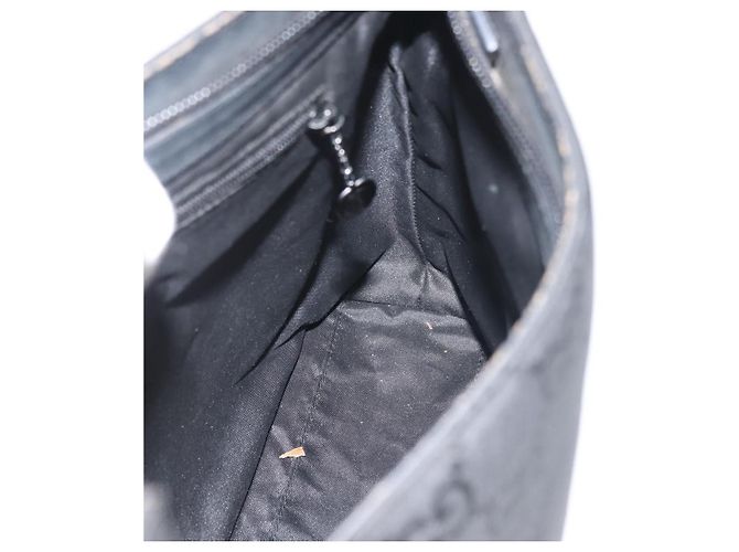 Borsa Tote GG Canvas Gucci Nera 001 3102 Auth 142519 Nero - vista 18