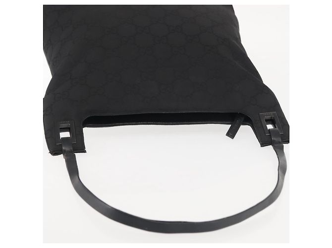 Borsa Tote GG Canvas Gucci Nera 001 3102 Auth 142519 Nero - vista 6