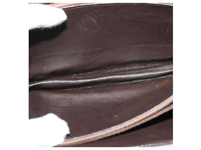 Céline Borsa a Spalla Celine C Sulky in Tela Marrone Oro Auth 141070 D'oro - vista 12