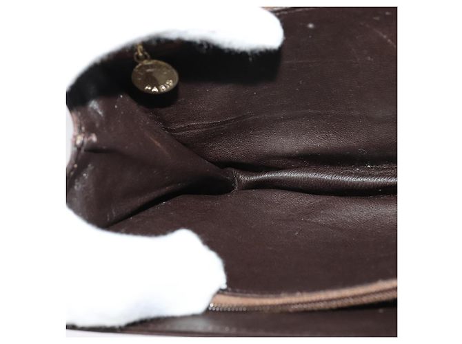 Céline Borsa a Spalla Celine C Sulky in Tela Marrone Oro Auth 141070 D'oro - vista 20