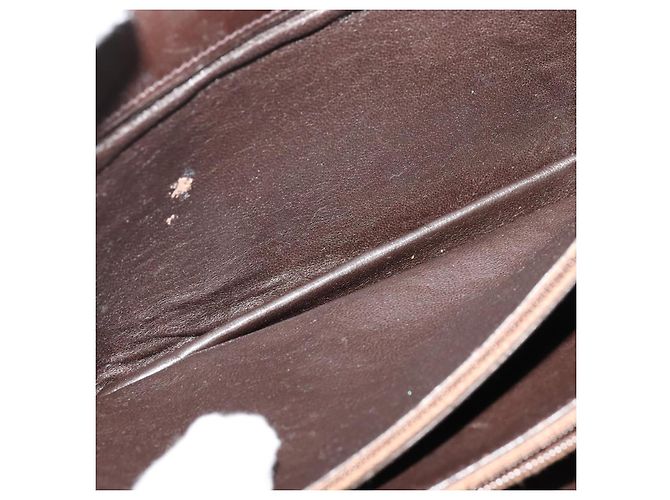 Céline Borsa a Spalla Celine C Sulky in Tela Marrone Oro Auth 141070 D'oro - vista 21