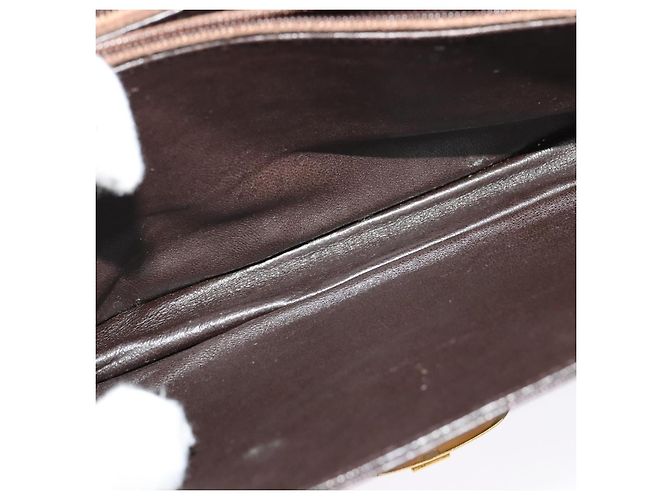 Céline Borsa a Spalla Celine C Sulky in Tela Marrone Oro Auth 141070 D'oro - vista 22