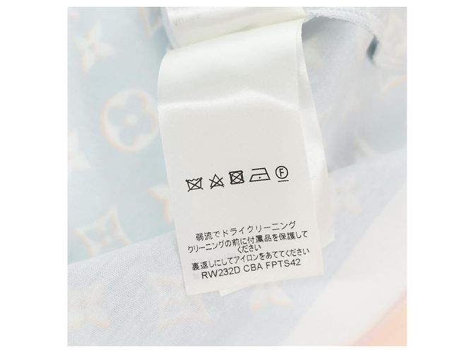 Camiseta de manga corta Monogram LOUIS VUITTON de algodón azul claro LV Auth 136319M - vista 11