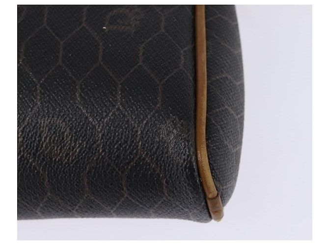 Sac à bandoulière en toile nid d'abeille PVC noir et or Auth BA5741 Christian Dior Doré - vue 16