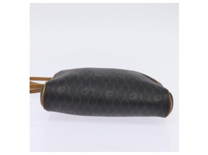 Sac à bandoulière en toile nid d'abeille PVC noir et or Auth BA5741 Christian Dior Doré - vue 5