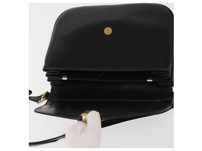 BALLY Borsa a Spalla in Pelle Nera e Oro Auth BA4806 Nero D'oro - vista 10