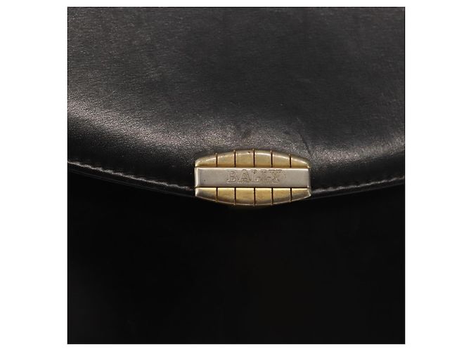 BALLY Borsa a Spalla in Pelle Nera e Oro Auth BA4806 Nero D'oro - vista 17