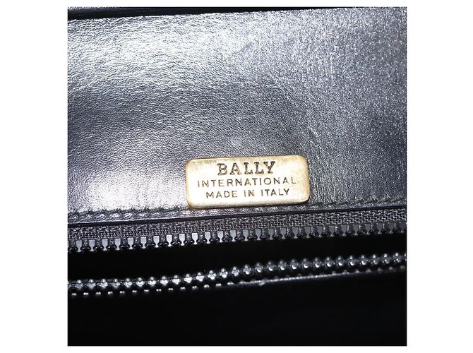 BALLY Borsa a Spalla in Pelle Nera e Oro Auth BA4806 Nero D'oro - vista 18