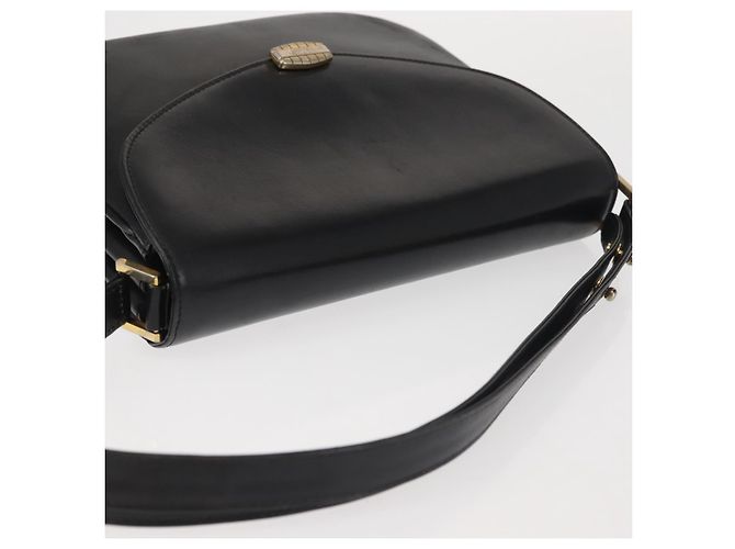 BALLY Borsa a Spalla in Pelle Nera e Oro Auth BA4806 Nero D'oro - vista 6