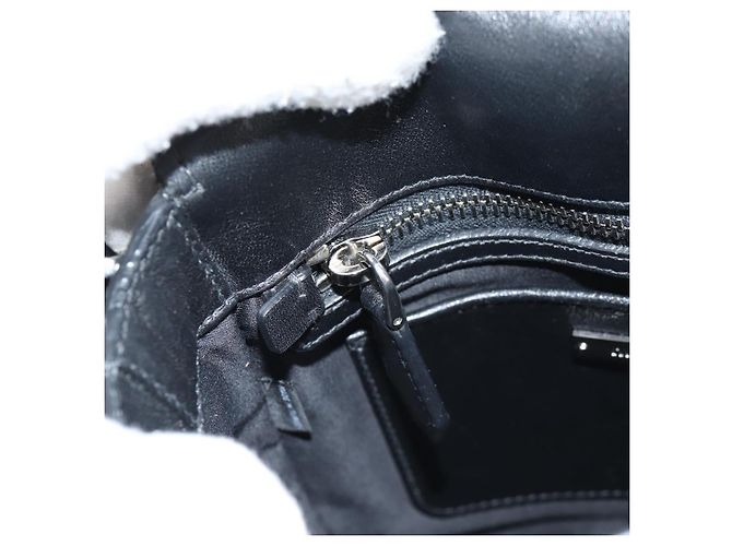 Miu Miu Ketten-Schultertasche aus Leder Schwarz Silber Auth 138395V - Ansicht 27