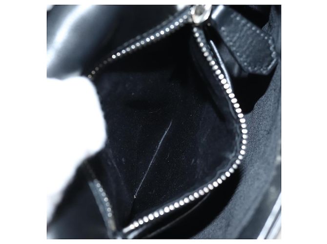 Miu Miu Ketten-Schultertasche aus Leder Schwarz Silber Auth 138395V - Ansicht 28