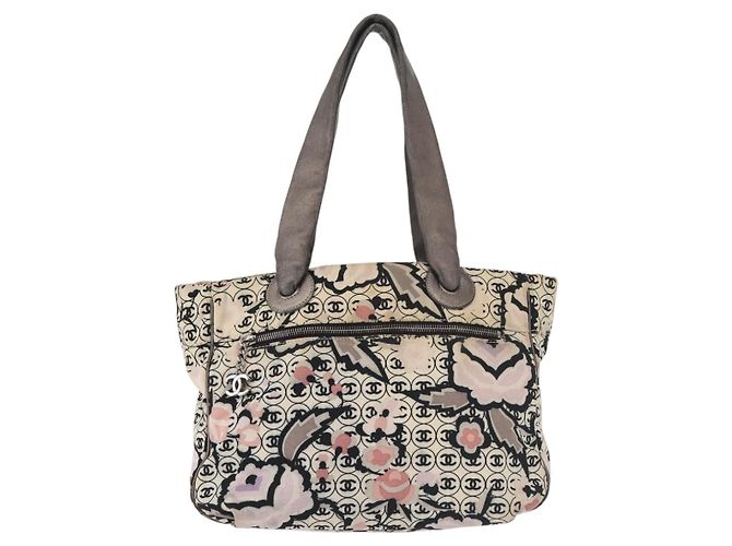 CHANEL Tote Bag aus Canvas Mehrfarbig Silber CC Auth 142753 Mehrfarben - Ansicht 13