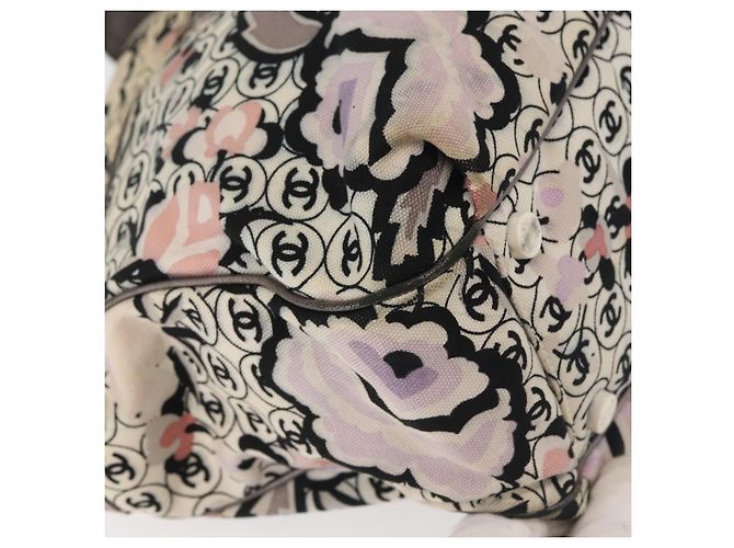 CHANEL Tote Bag aus Canvas Mehrfarbig Silber CC Auth 142753 Mehrfarben - Ansicht 9