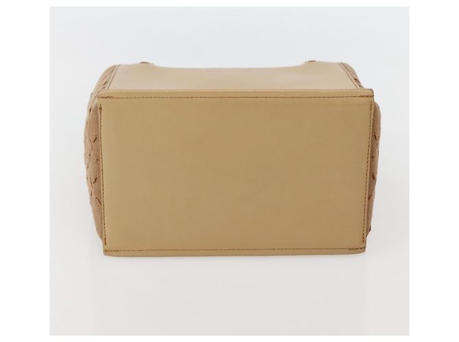Burberry Bolso de mano de cuero beige plateado Auth BA5720 - vista 5