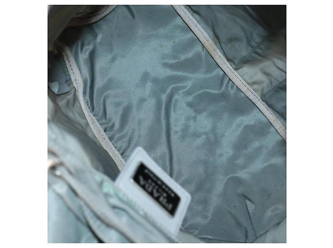 PRADA Rucksack aus Nylon grün silber authentisch 141751 - Ansicht 11