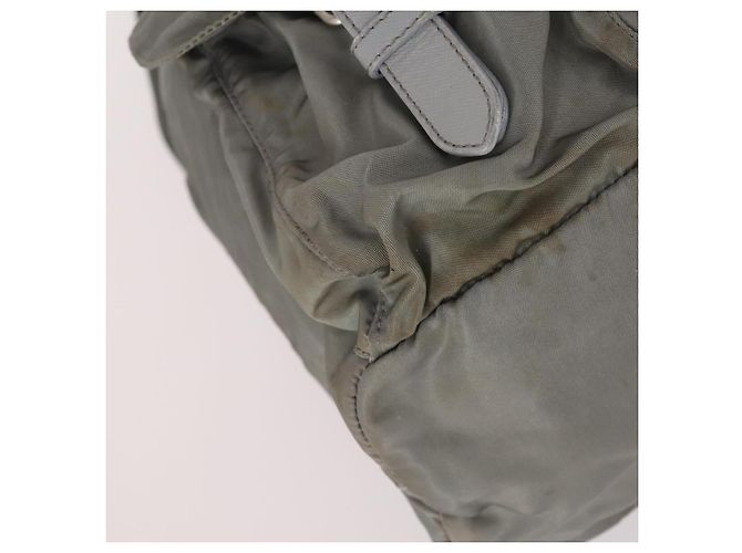 PRADA Rucksack aus Nylon grün silber authentisch 141751 - Ansicht 15