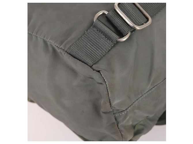 PRADA Rucksack aus Nylon grün silber authentisch 141751 - Ansicht 16