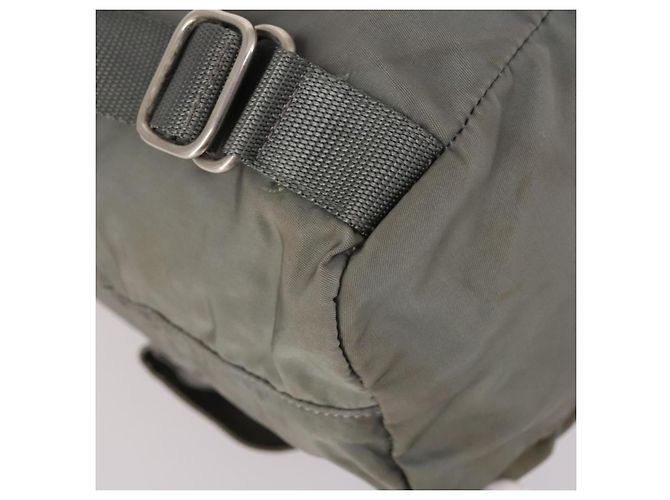 PRADA Rucksack aus Nylon grün silber authentisch 141751 - Ansicht 17
