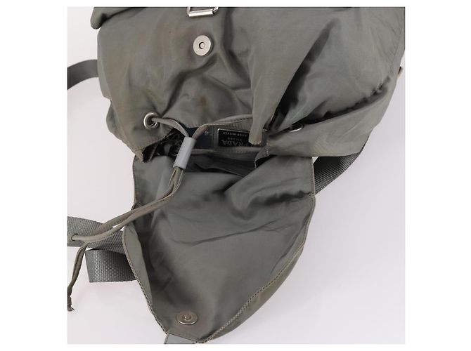 PRADA Rucksack aus Nylon grün silber authentisch 141751 - Ansicht 19