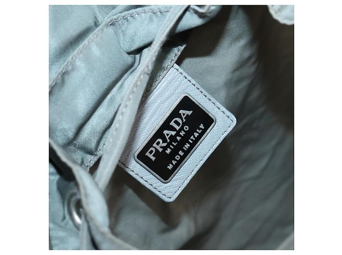 PRADA Rucksack aus Nylon grün silber authentisch 141751 - Ansicht 20