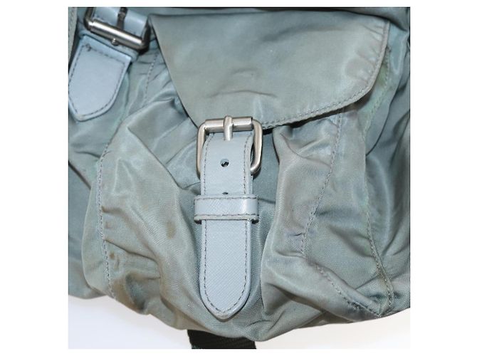 PRADA Rucksack aus Nylon grün silber authentisch 141751 - Ansicht 23
