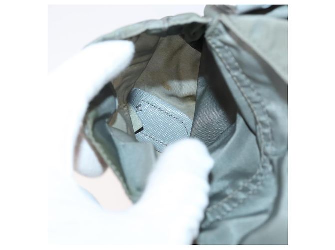PRADA Rucksack aus Nylon grün silber authentisch 141751 - Ansicht 24