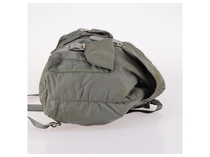 PRADA Rucksack aus Nylon grün silber authentisch 141751 - Ansicht 3