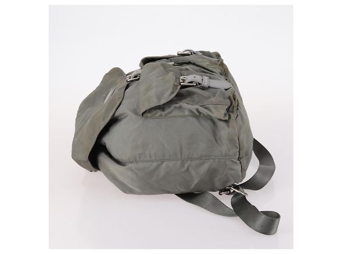 PRADA Rucksack aus Nylon grün silber authentisch 141751 - Ansicht 4