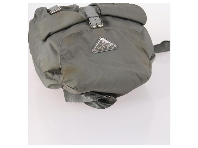 PRADA Rucksack aus Nylon grün silber authentisch 141751 - Ansicht 6