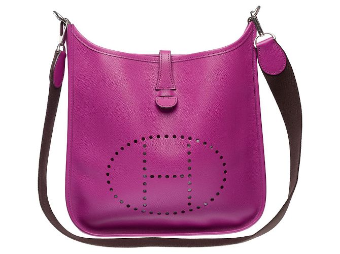 Hermès Borsa HERMES Evelyne in Pelle Viola - 102326 Porpora - vista 10