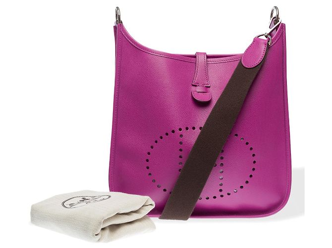 Hermès Borsa HERMES Evelyne in Pelle Viola - 102326 Porpora - vista 2