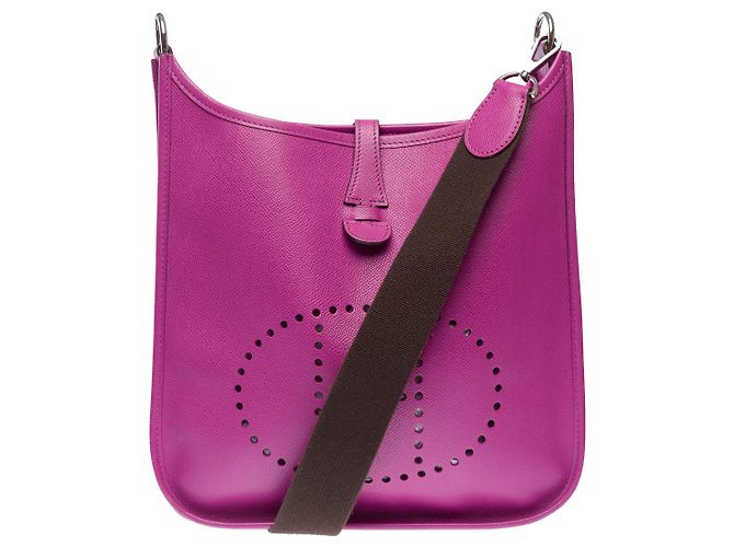 Hermès Borsa HERMES Evelyne in Pelle Viola - 102326 Porpora - vista 3