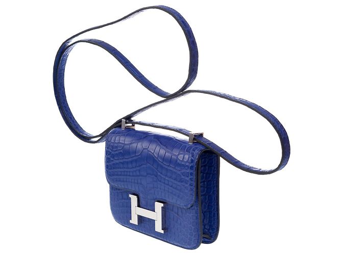 Hermès Borsa HERMES Constance in Pelle Esotica Blu - 102919 - vista 5
