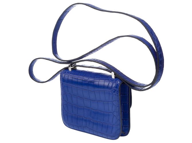 Hermès Borsa HERMES Constance in Pelle Esotica Blu - 102919 - vista 6