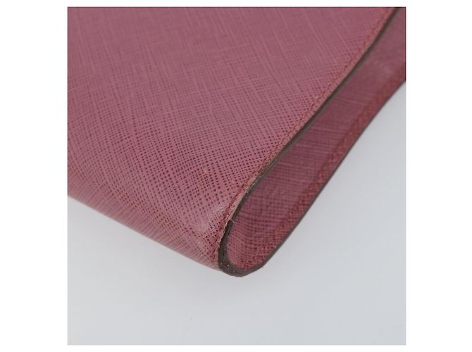 Pochette a spalla in pelle Gancini Salvatore Ferragamo Rosa Argento Auth bs29685 - vista 10