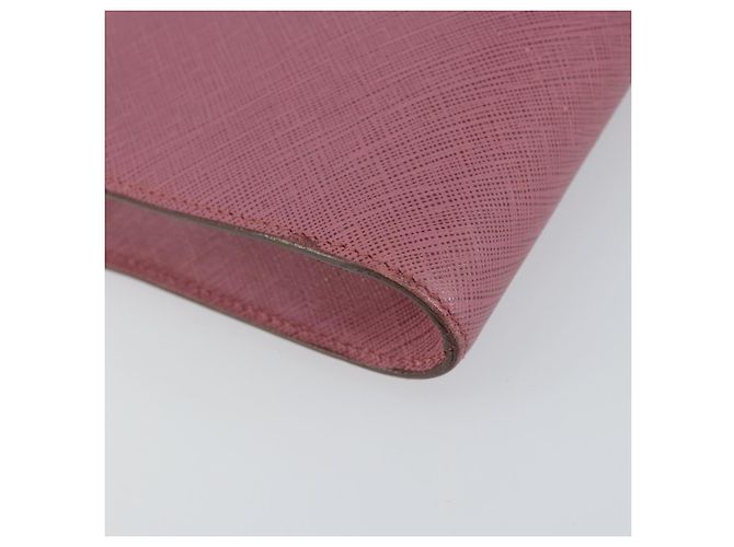 Pochette a spalla in pelle Gancini Salvatore Ferragamo Rosa Argento Auth bs29685 - vista 11