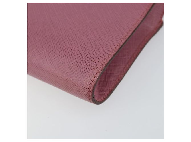 Pochette a spalla in pelle Gancini Salvatore Ferragamo Rosa Argento Auth bs29685 - vista 12