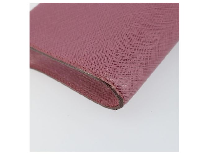 Pochette a spalla in pelle Gancini Salvatore Ferragamo Rosa Argento Auth bs29685 - vista 13