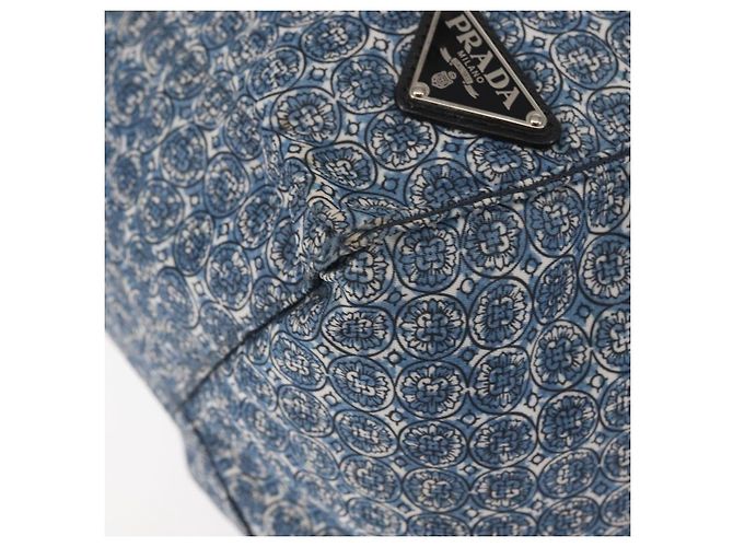 PRADA Tote Bag aus Nylon Blau Silber authentisch hk3057 - Ansicht 11