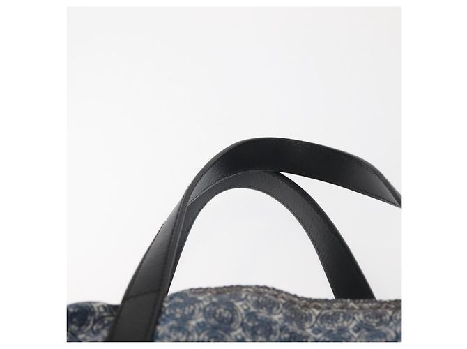 PRADA Tote Bag aus Nylon Blau Silber authentisch hk3057 - Ansicht 8