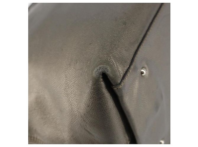 Bolsa Tote Gancini de couro bege e prata da Salvatore Ferragamo Auth hk2986 - vista 11